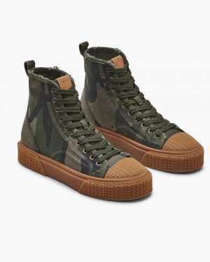 Adidasi Marc Jacobs The Camo Jacquard High Top Sneaker Dama Camuflaj Colorati | 10248JZMC