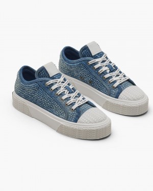 Adidasi Marc Jacobs The Crystal Denim Sneaker Dama Albastri Deschis | 32879BXDW