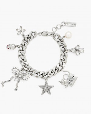Bratari Marc Jacobs Cats Out Of The Bag Charm Bracelet Dama Argintii | 35298YVFP