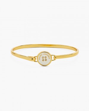 Bratari Marc Jacobs The Button Hinge Bracelet Dama Aurii Albi | 05483XIAG