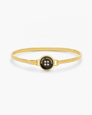 Bratari Marc Jacobs The Button Hinge Bracelet Dama Aurii Negrii | 61029HNBP