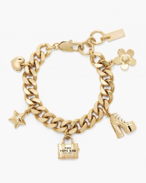 Bratari Marc Jacobs The Mini Icon Charm Bracelet Dama Aurii Deschis | 21640IONG