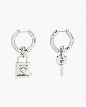 Cercei Marc Jacobs Friendship Padlock Earrings Dama Argintii Deschis | 79351OLXT