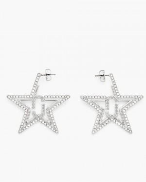 Cercei Marc Jacobs J Marc Star Hoop Earrings Dama Argintii | 70429MRPU
