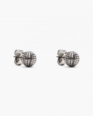 Cercei Marc Jacobs The Monogram Stud Earrings Dama Argintii Deschis | 24568ZDIV