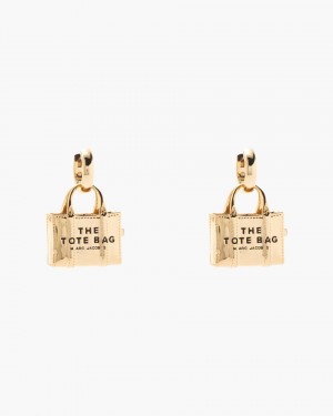 Cercei Marc Jacobs The Tote Bag Earrings Dama Aurii Deschis | 42693BENM