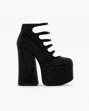 Cizme Marc Jacobs The Rhinestone Kiki Ankle Boot Dama Negrii Negrii | 05842KTQM
