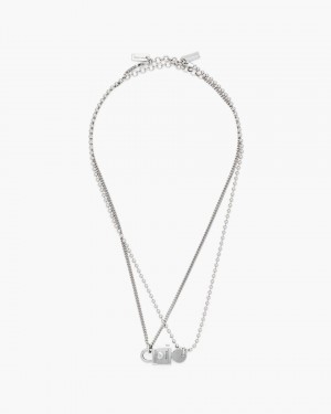 Coliere Marc Jacobs Friendship Padlock Necklace Dama Argintii Deschis | 25647IHOS