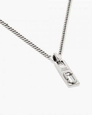 Coliere Marc Jacobs J Marc Zipper Necklace Dama Argintii | 52634EQDN