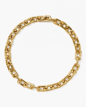 Coliere Marc Jacobs The J Marc Chain Link Necklace Dama Aurii | 18796ZWXK