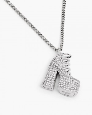 Coliere Marc Jacobs The Pave Kiki Boot Necklace Dama Argintii | 19726EYUT