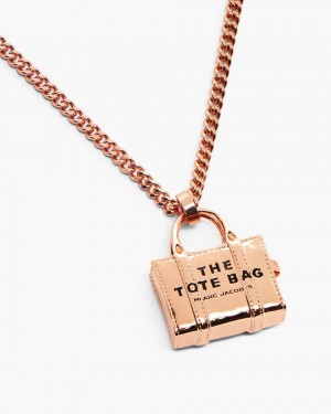 Coliere Marc Jacobs The Tote Bag Necklace Dama Roz Aurii | 97521OCXG