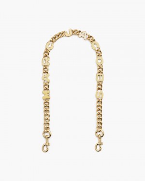Curea Geantă Marc Jacobs The Logo Chain Shoulder Strap Dama Aurii | 39185OJNY