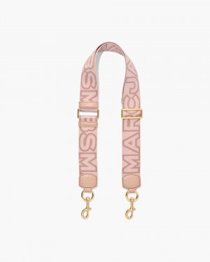 Curea Geantă Marc Jacobs The Outline Logo Webbing Strap Dama Roz Colorati | 24605XVKL