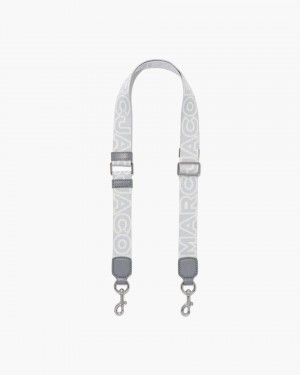 Curea Geantă Marc Jacobs The Thin Outline Logo Webbing Strap Dama Gri Colorati | 48365JHWE