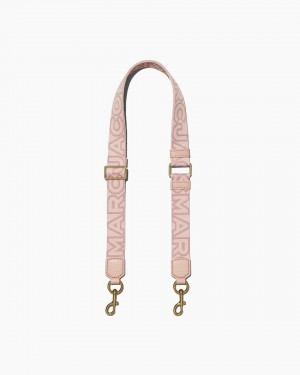 Curea Geantă Marc Jacobs The Thin Outline Logo Webbing Strap Dama Roz Colorati | 90476VCYT