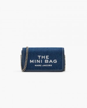 Geanta Crossbody Marc Jacobs The Denim Chain Mini Bag Dama Albastru Deschis Inchis | 90325VCZO