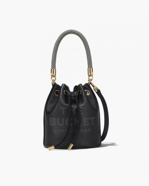 Geanta Crossbody Marc Jacobs The Leather Bucket Bag Dama Negrii | 38140EQTL