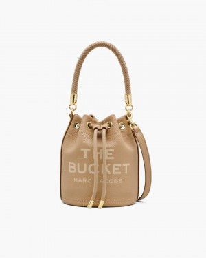 Geanta Crossbody Marc Jacobs The Leather Bucket Bag Dama Maro | 56314JXYV