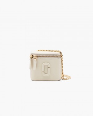 Geanta Crossbody Marc Jacobs The Mini Vanity Dama Albi | 18905GBWJ
