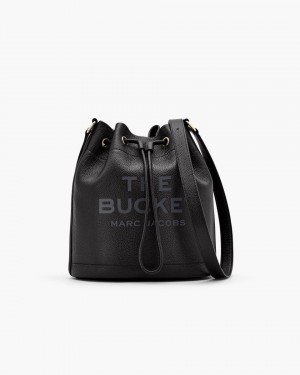 Geanta Galeata Marc Jacobs The Leather Large Bucket Bag Dama Negrii | 24136UXLY