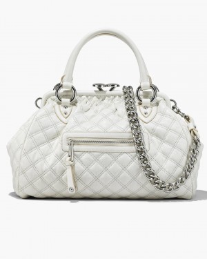 Geanta de Mana Marc Jacobs Re-Edition Quilted Leather Stam Bag Dama Albi | 38420UFGI