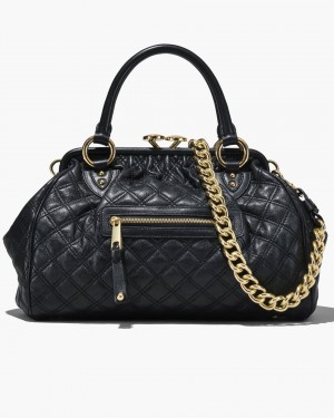 Geanta de Mana Marc Jacobs Re-Edition Quilted Leather Stam Bag Dama Negrii | 60384DVXL