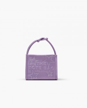 Geanta de Mana Marc Jacobs The Star Satin Mini Tote Bag Dama Violet | 19846EUDG