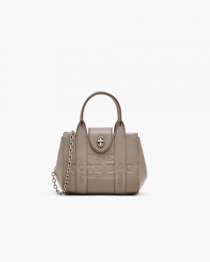 Geanta de Mana Marc Jacobs The Turnlock Crossbody Tote Bag Dama Cement | 74561OZHL