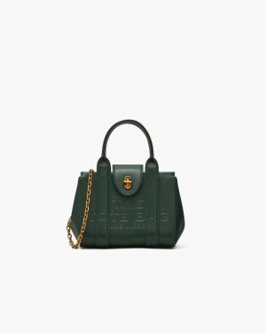 Geanta de Mana Marc Jacobs The Turnlock Crossbody Tote Bag Dama Verzi Inchis | 81732PKDU