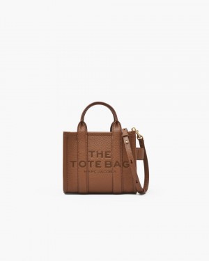 Genti Mini Marc Jacobs The Leather Crossbody Tote Bag Dama Argan Oil | 39064OQIU