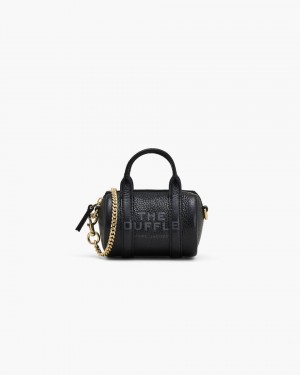 Genti Mini Marc Jacobs The Leather Nano Duffle Crossbody Dama Negrii | 28354FVOC