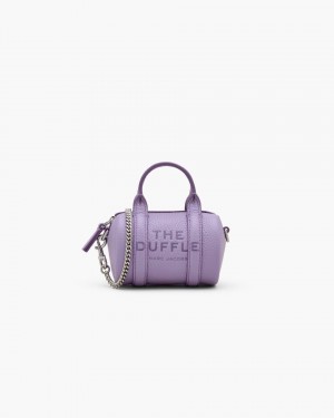 Genti Mini Marc Jacobs The Leather Nano Duffle Crossbody Dama Violet | 04367EKYO