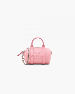 Genti Mini Marc Jacobs The Leather Nano Duffle Crossbody Dama Roz | 74931RJTS