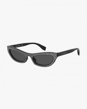 Ochelari de Soare Marc Jacobs The Cat Eye Sunglasses Dama Negrii | 49817DCLJ