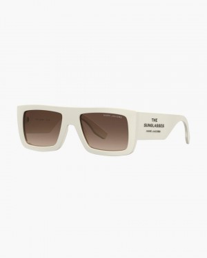Ochelari de Soare Marc Jacobs The Square Sunglasses Dama Albi | 14359BSVK