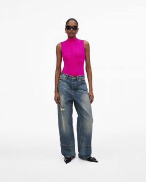 Pantalonii Marc Jacobs Grunge Oversized Carpenter Jean Dama Indigo | 27915JGYZ