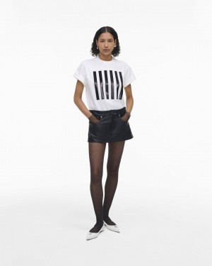 Pantalonii Marc Jacobs The Leather Skort Dama Negrii | 81059TNAK