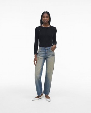 Pantalonii Marc Jacobs The Washed Jean Dama Albastru Deschis Indigo | 56928TCEY