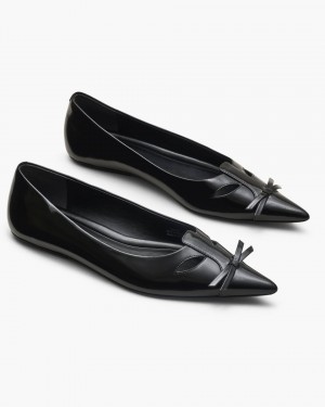 Pantofi Plati Marc Jacobs The Kat Ballerina Dama Negrii | 24875YOHZ