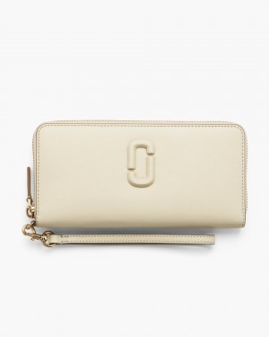 Portofel Mare Marc Jacobs The Covered J Marc Continental Wallet Dama Albi | 20143BSHR