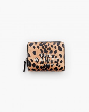 Portofel Mic Marc Jacobs The Cheetah Mini Compact Wallet Dama Negrii Colorati | 12648RNOI
