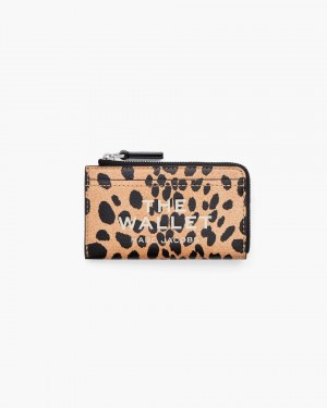 Portofel Mic Marc Jacobs The Cheetah Top Zip Multi Wallet Dama Negrii Colorati | 46251QDXU