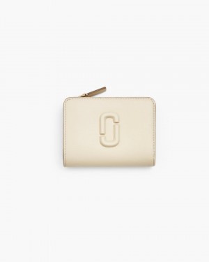 Portofel Mic Marc Jacobs The Covered J Marc Mini Compact Wallet Dama Albi | 31927QGUM