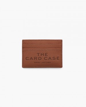 Portofel Mic Marc Jacobs The Leather Card Case Dama Argan Oil | 24810QYXJ