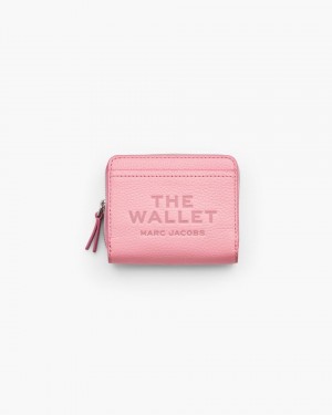 Portofel Mic Marc Jacobs The Leather Mini Compact Wallet Dama Roz | 41230HLAP
