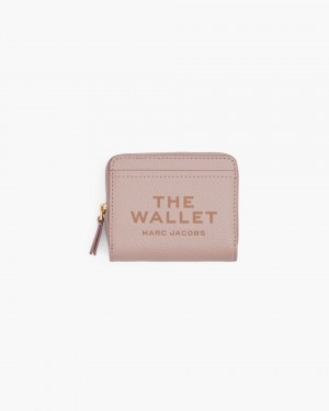 Portofel Mic Marc Jacobs The Leather Mini Compact Wallet Dama Roz | 73269MPFT