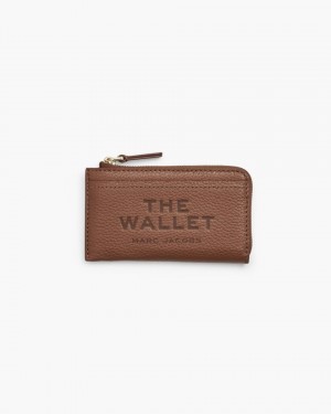 Portofel Mic Marc Jacobs The Leather Top Zip Multi Wallet Dama Argan Oil | 51704XILA