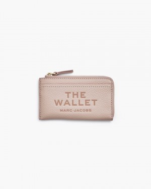 Portofel Mic Marc Jacobs The Leather Top Zip Multi Wallet Dama Roz | 93851FYIS
