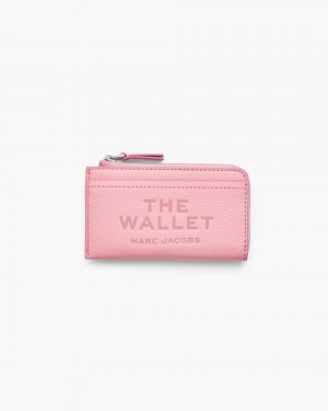 Portofel Mic Marc Jacobs The Leather Top Zip Multi Wallet Dama Roz | 95312EDIO